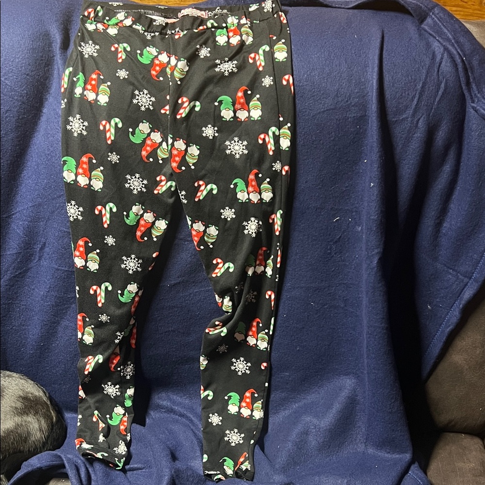 Poof Girl Holiday Print Leggings